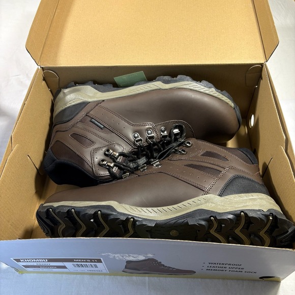 Khombu Kenny Mens Size 11 Brown Hiking Boots NEW - Picture 5 of 6